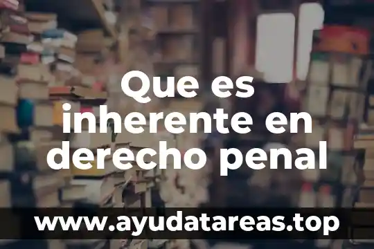 Que es el sistema de justicia penal acusatorio 6 Que es inherente en derecho penal