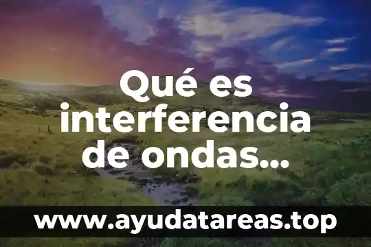 Que es mitigacion de desastres concepto 3 Qu茅 es interferencia de ondas ejemplos