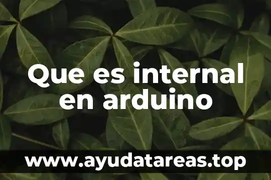 Qué es el internal shots 5 Que es internal en arduino