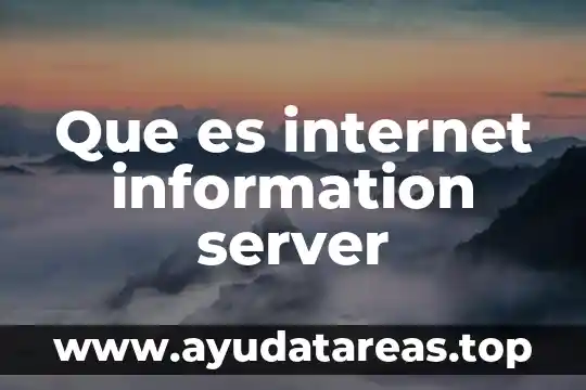Qué es la navegador y su concepto 7 Que es internet information server