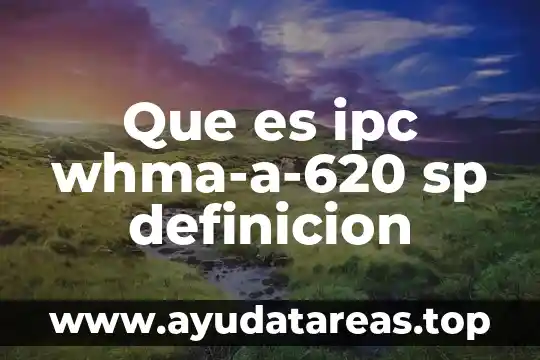Que es ipc whma-a-620 sp definicion