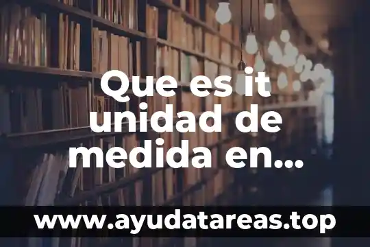 Que es el azar y su medida estadistica 7 Que es it unidad de medida en construccion