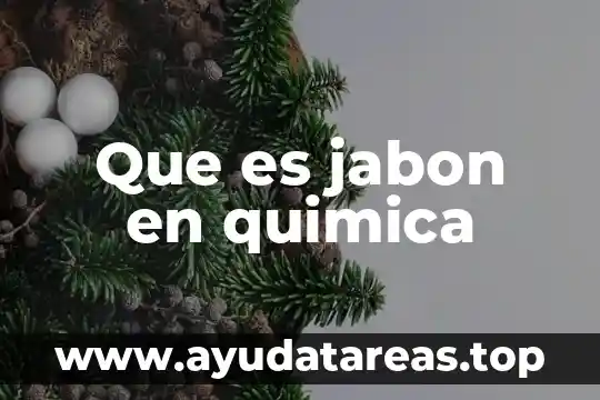 Que es jabon en quimica