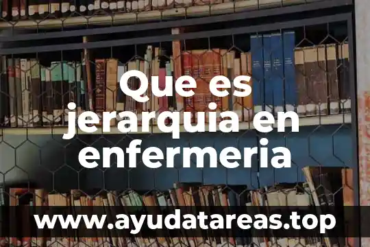 Qué es la jerarquía de matemáticas significado 3 Que es jerarquia en enfermeria