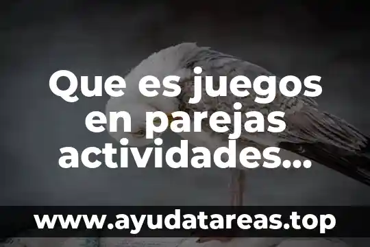 Que es juegos en parejas actividades lúdicas