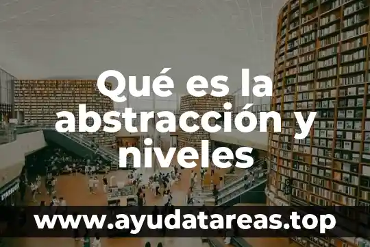 Qué es la abstracción y niveles