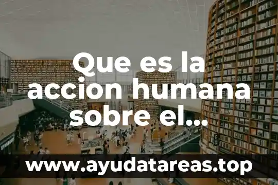 Que es la accion humana sobre el ambiente