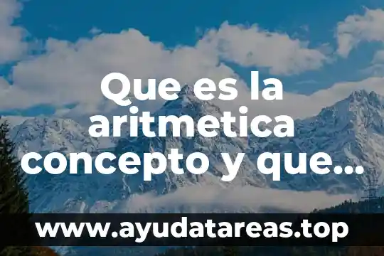 Que es concepto de estereotipo 3 Que es la aritmetica concepto y que es