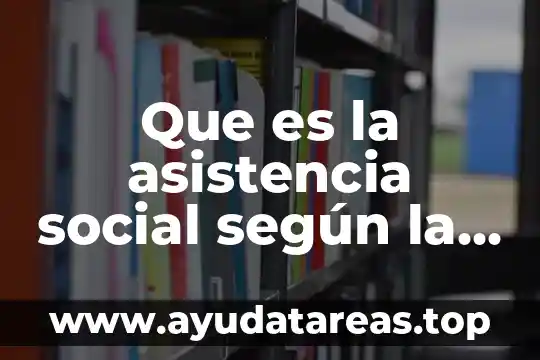 Que es la asistencia social según la ley del seguro