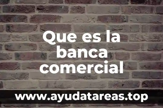 Que es la banca comercial