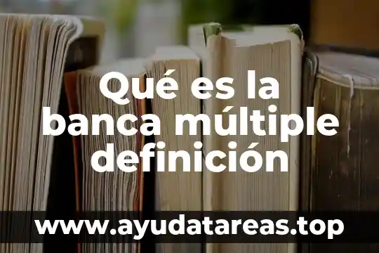 Qué es la banca múltiple definición