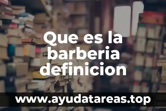Qué es arpía definición 4 Que es la barberia definicion