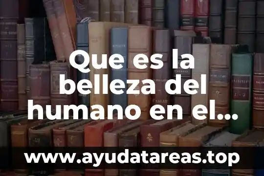 Que es la belleza del humano en el arte