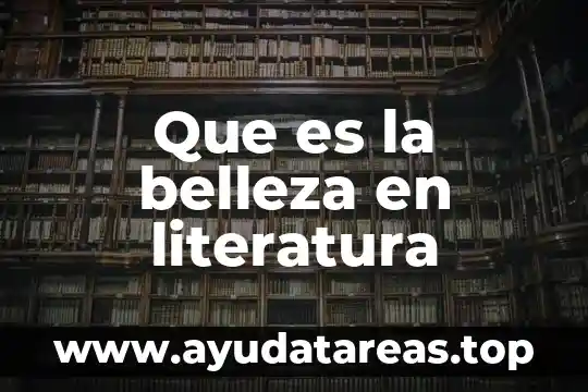 Que es la belleza en literatura