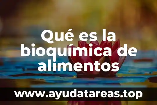 Qué es la bioquímica de alimentos