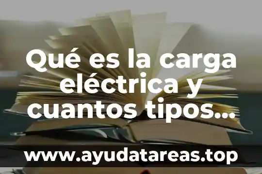 Que es la energia electrica y sus usos 4 Qué es la carga eléctrica y cuantos tipos existen