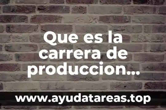 Que es una cedula de calculo de produccion equivalente 4 Que es la carrera de produccion animal