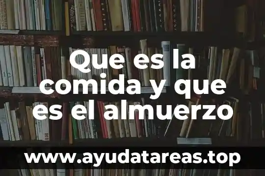 Que es soñar con cucarachas en la comida 5 Que es la comida y que es el almuerzo