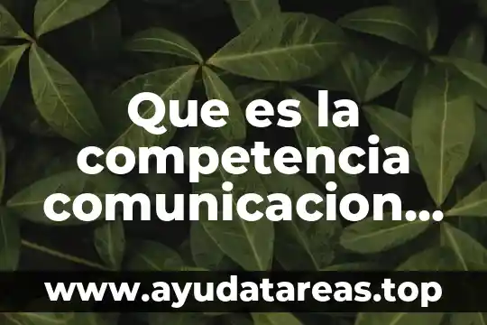 Qué es el comunicador en expresión oral y escrita 8 Que es la competencia comunicacion oral y escrita