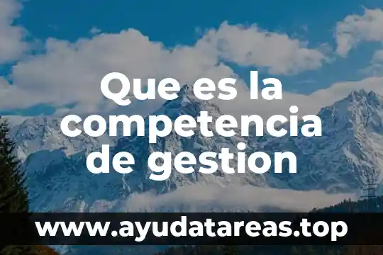 Defincion de que es la gestion del agua 6 Que es la competencia de gestion