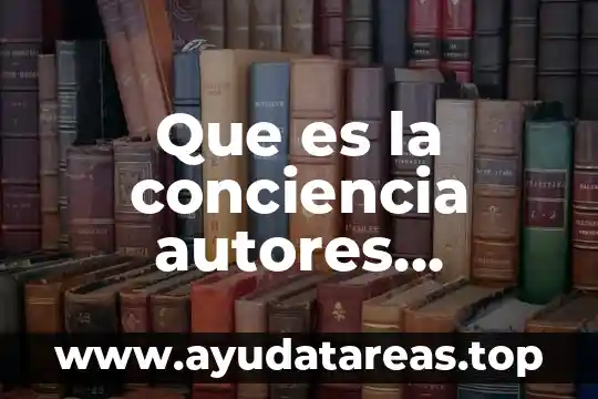 Que es la conciencia autores filosofico