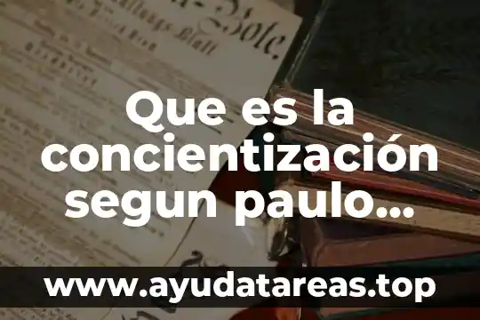 Que es la concientización segun paulo freire