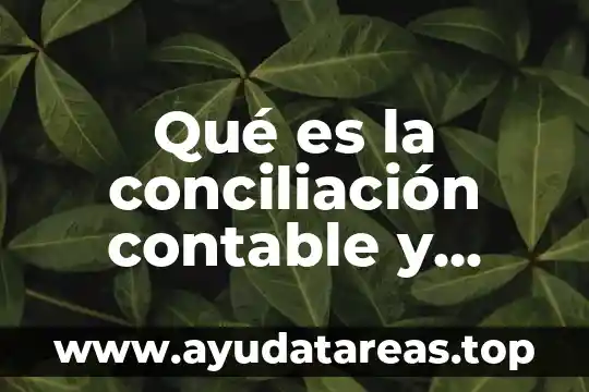 Qué es la conciliación contable y fiscal