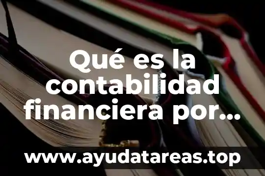 Qué es la contabilidad financiera por autores