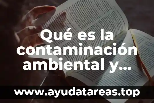 La contaminación y los tipos de contaminación 7 Qué es la contaminación ambiental y cómo combatirla