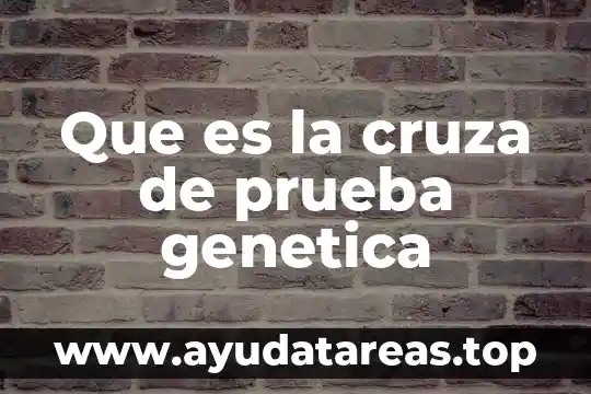 Que es la prueba de salinidad de agua en hidrocarburos 5 Que es la cruza de prueba genetica