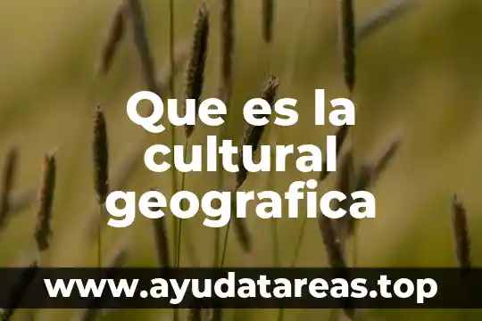 Vídeo sobre lo que es la representación geográfica 6 Que es la cultural geografica