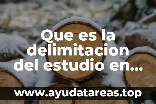 Delimitacion del tema ejemplo de tesis que es 6 Que es la delimitacion del estudio en una tesis ejemplo
