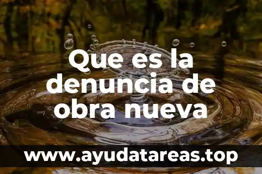 Qué es la nueva tecnología bioética 8 Que es la denuncia de obra nueva
