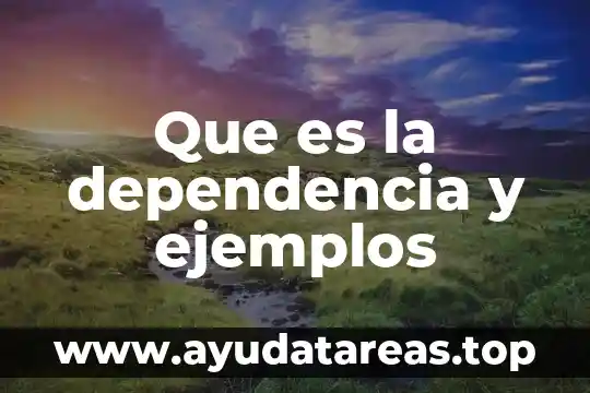 Que es la dependencia y ejemplos