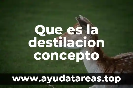 Que es la destilacion concepto