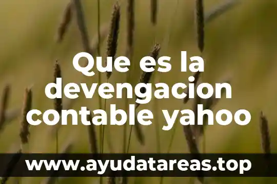 Que es la devengacion contable yahoo