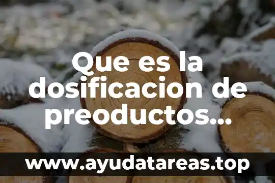 Que es la dosificacion de preoductos quimicos en potabilizacion