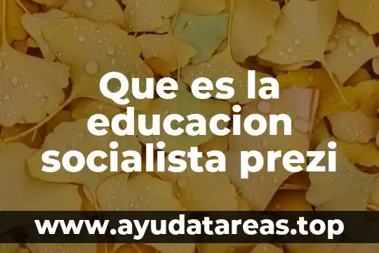 Que es la educacion socialista prezi