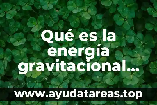 Qué es reatividad en filosofía 7 Qué es la energía gravitacional potencial