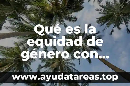 Qué es la equidad de género con autor