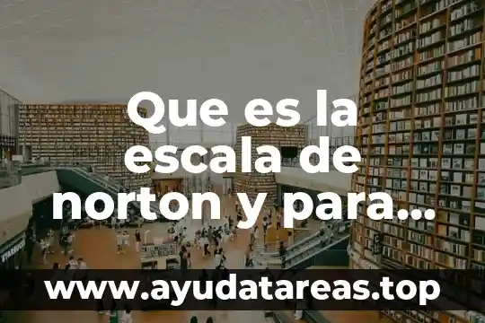 Que es la escala de norton y para que sirve