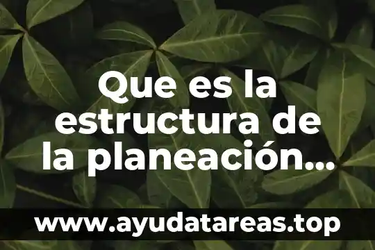 Que es inclusion educativa en mexico 5 Que es la estructura de la planeación educativa