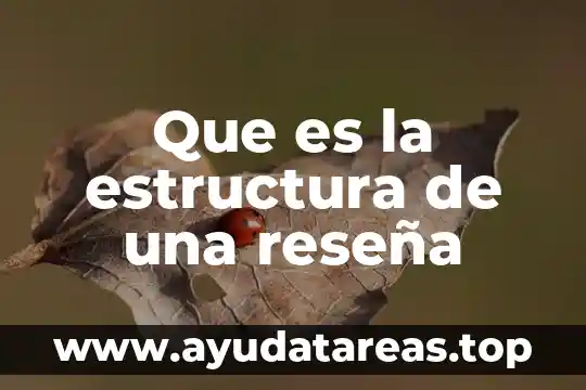 Qué es reseña y sus tipos 8 Que es la estructura de una reseña