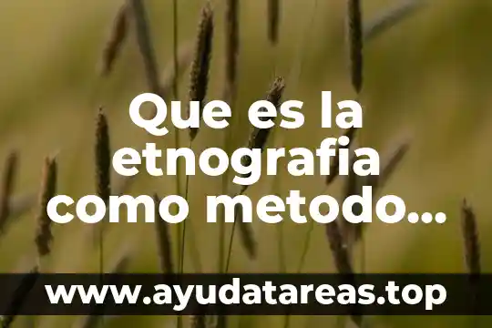 Que es la etnografia como metodo greetz