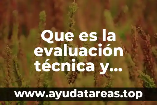 Que es la evaluación técnica y psicológica