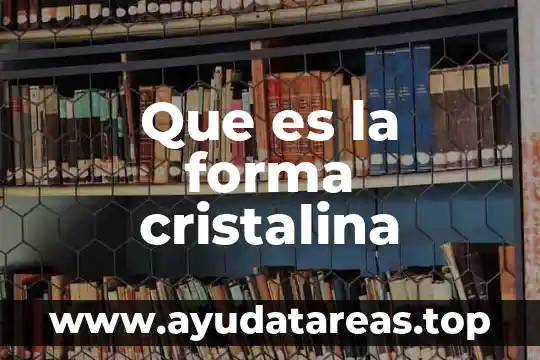Que es soñar con un pozo de agua cristalina 8 Que es la forma cristalina