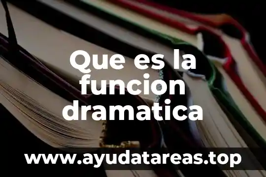 Que es un función explicita 4 Que es la funcion dramatica