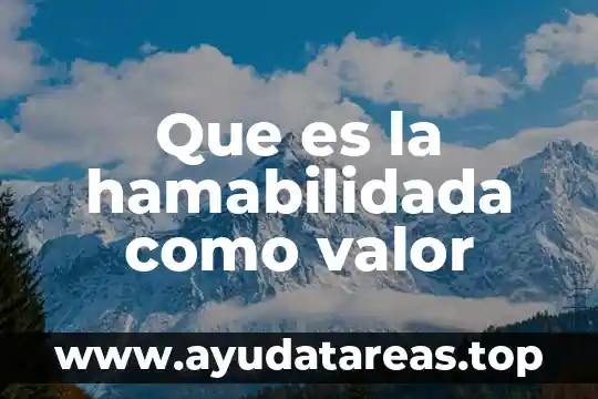 Que es valor de un color 6 Que es la hamabilidada como valor