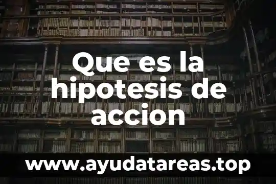 Que es la hipotesis de accion