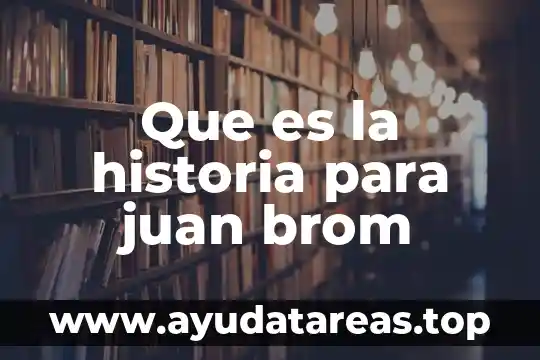 Que es la historia para juan brom